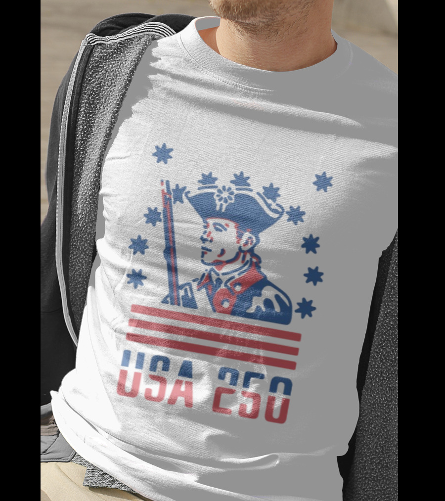 USA 250 American Revolutionary War Soldier Stars And Stripes T-Shirt
