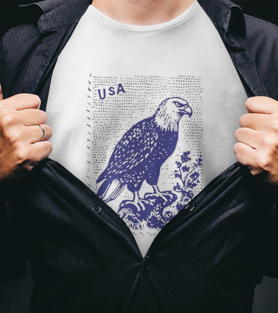 USA Bald Eagle Stamp Patriotic T-Shirt