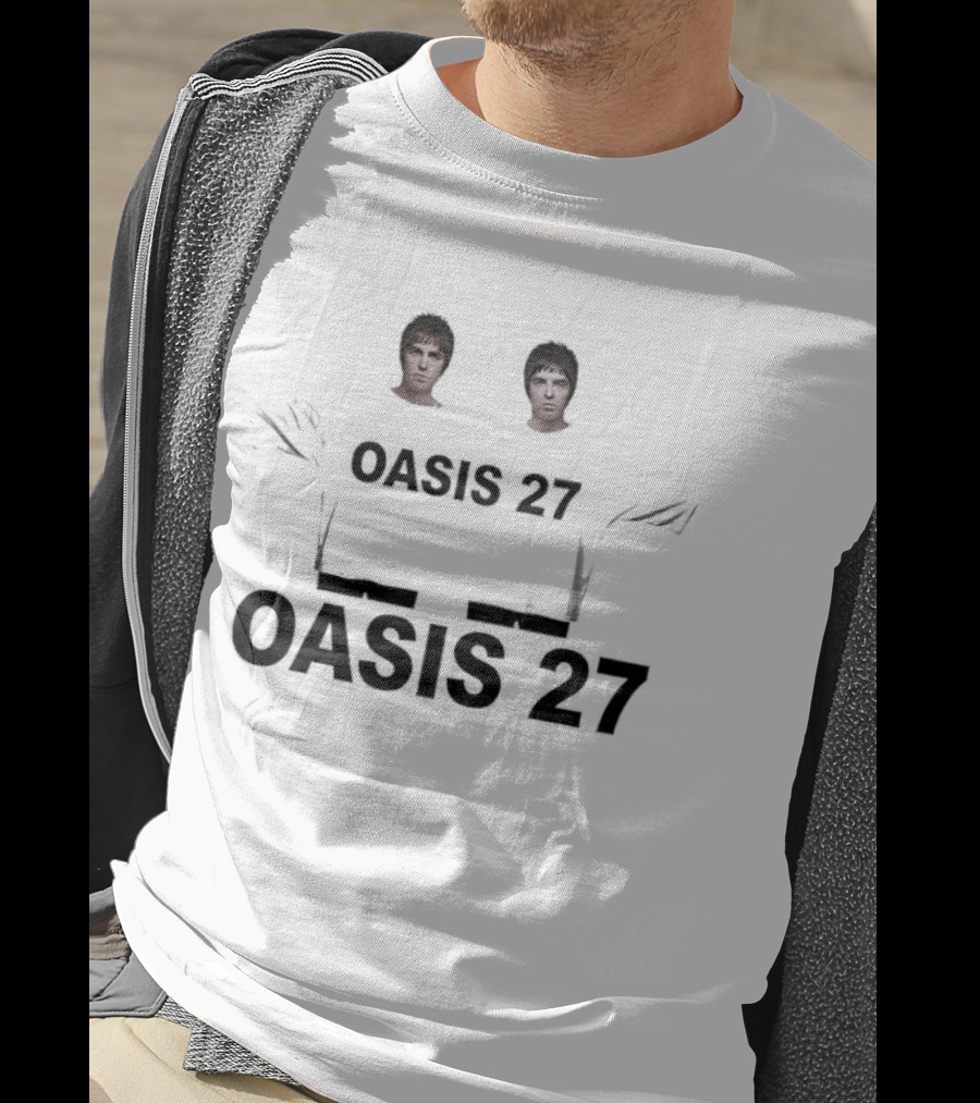 Oasis 27 Two Men Faces T-Shirt