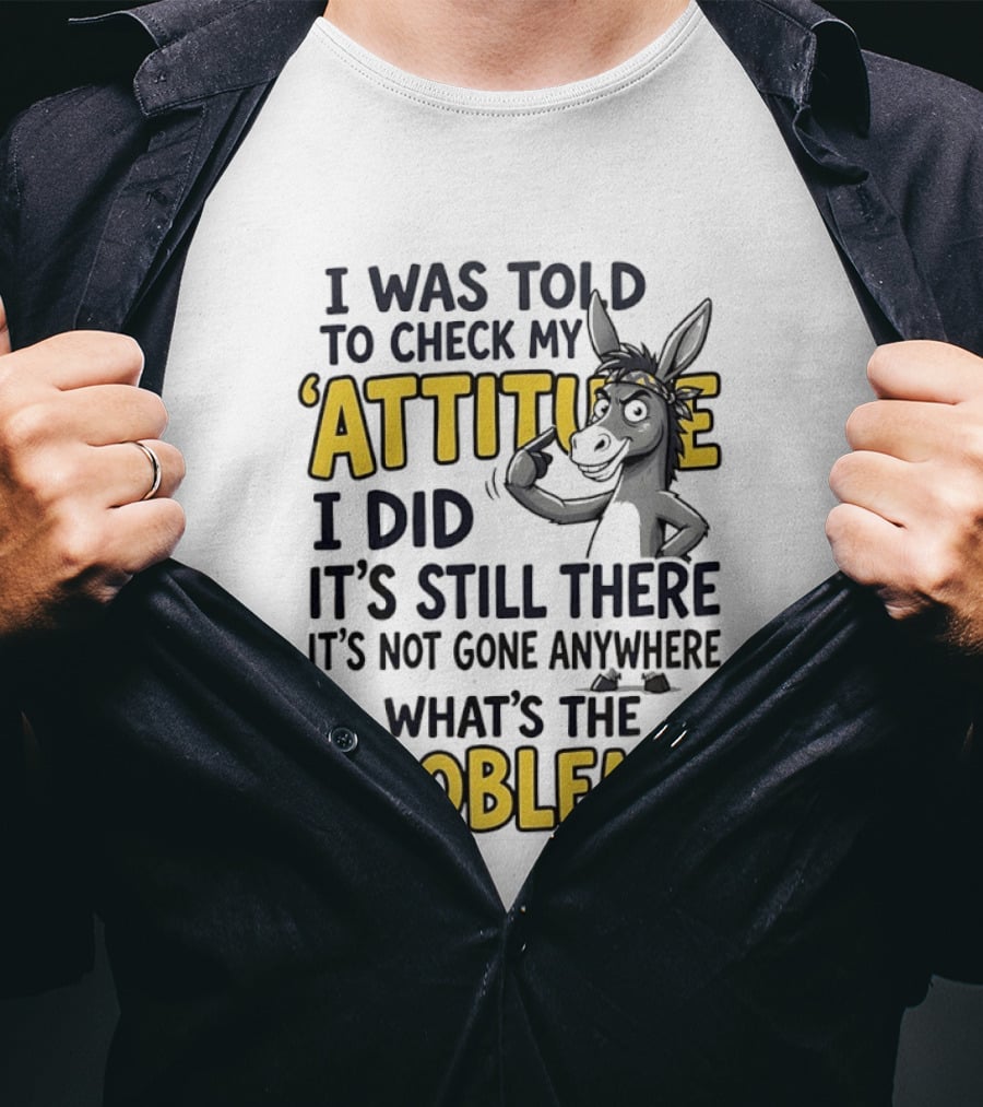 I Was Told To Check My Attitude I Did It's Still There It's Not Gone Anywhere What's The Problem T-Shirt