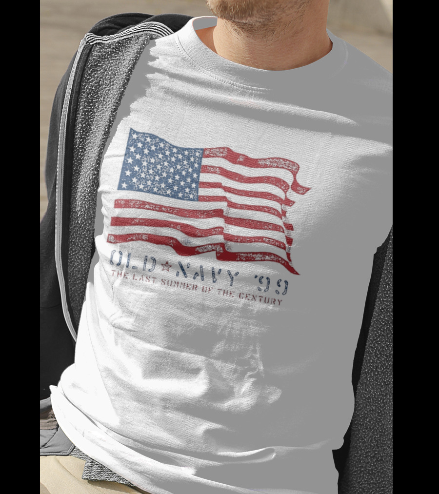 Old Navy 99 American Flag The Last Summer Of The Century T-Shirt