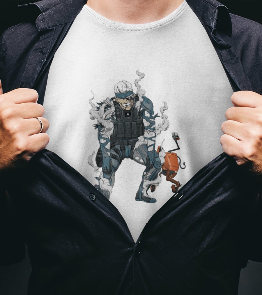 Metal Gear Solid Old Snake Konami Stealth Action Duo T-Shirt
