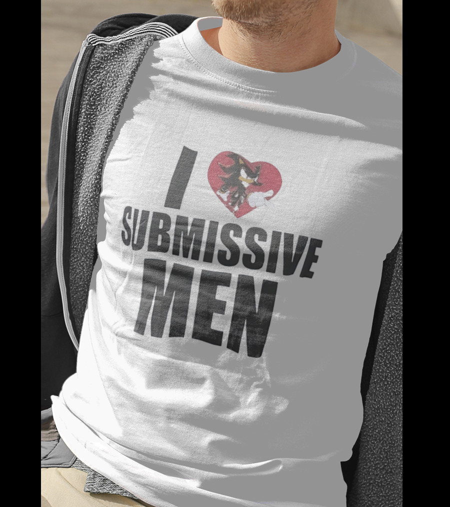 I Love Submissive Men Shadow The Hedgehog Heart T-Shirt