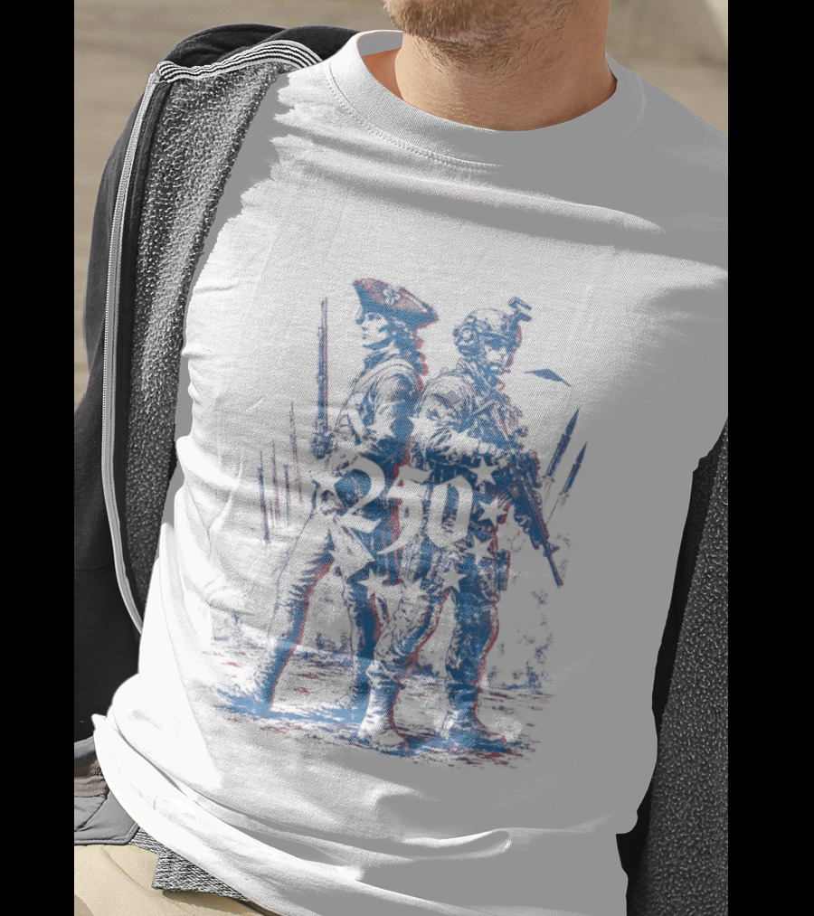American Revolutionary War Soldier Modern Infantry 250 Years Of Service T-Shirt