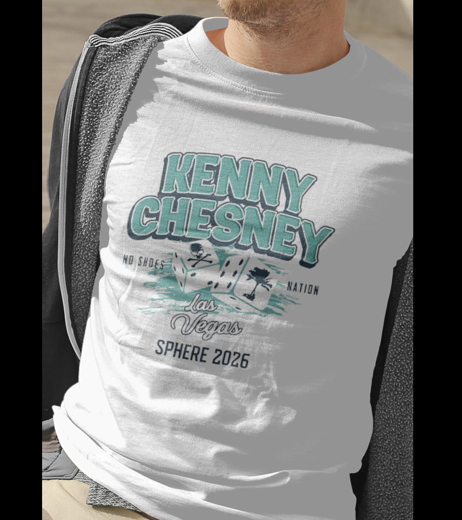 Kenny Chesney No Shoes Nation Las Vegas Sphere 2026 Poker Dice T-Shirt