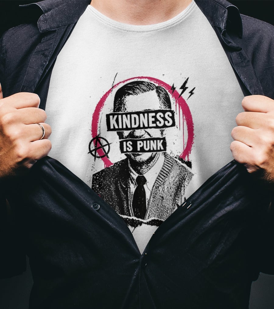 Kindness Is Punk Anarchy Symbol Torn Electric Lightning Bolt T-Shirt