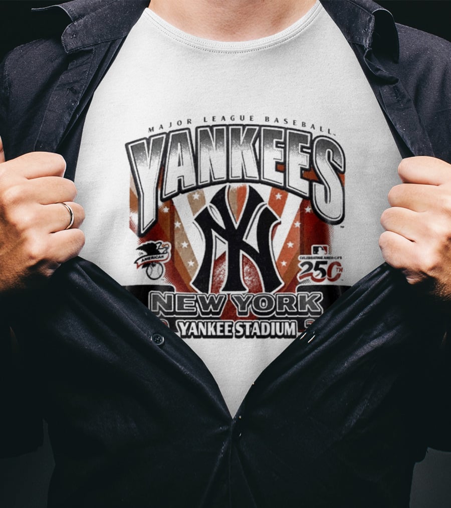 New York Yankees Major League Baseball Yankee Stadium 250th Anniversary 2026 T-Shirt