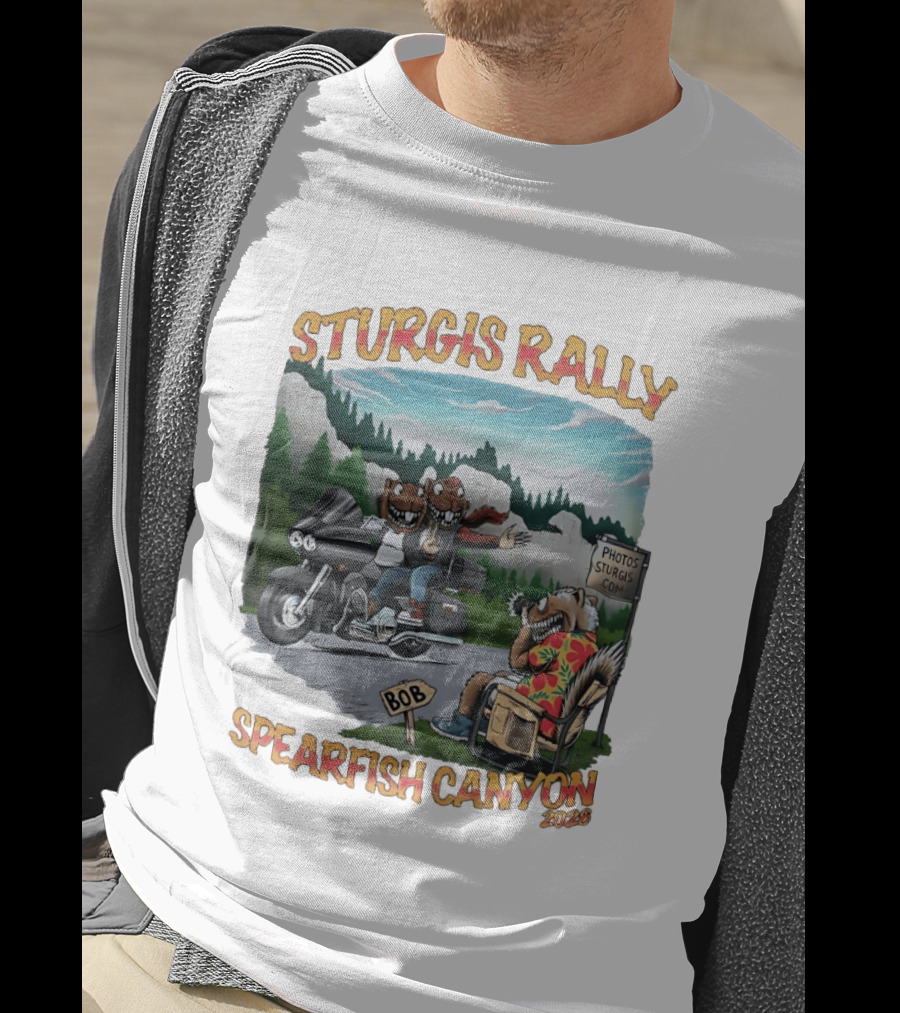 Sturgis Rally 2020 Squirrels Riding Motorcycle Spearfish Canyon T-Shirt