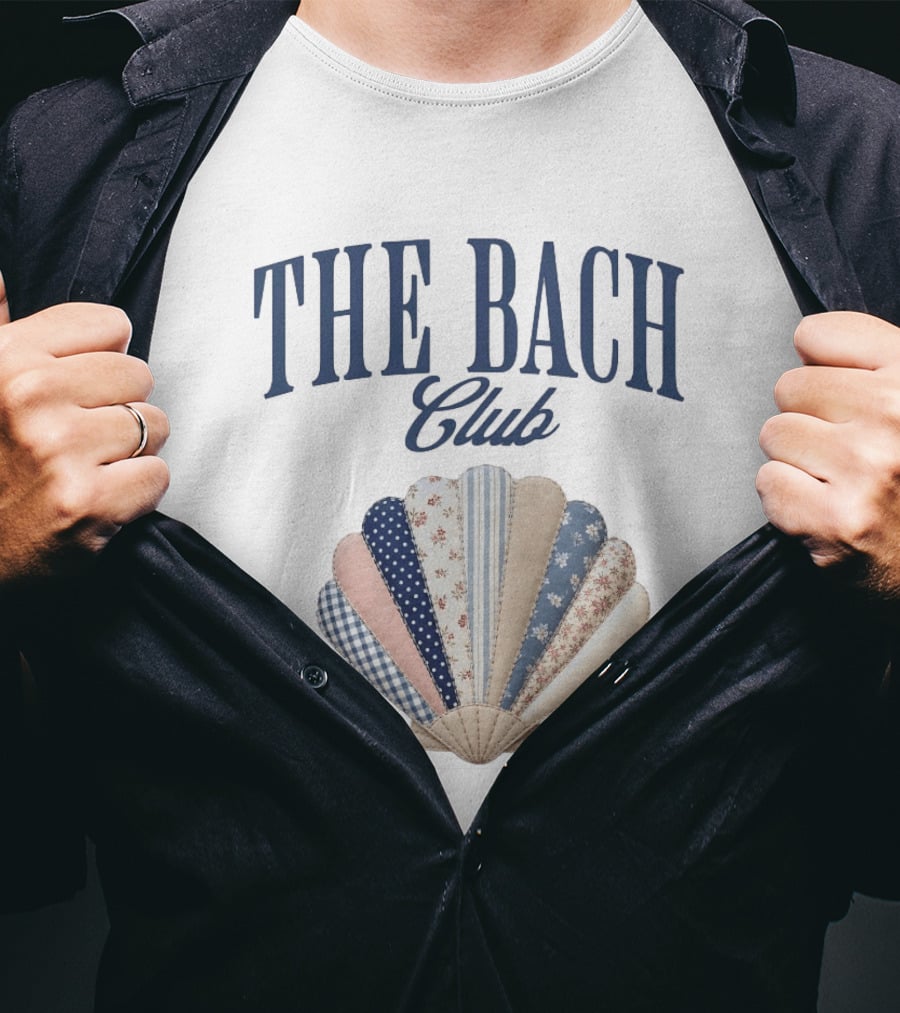 The Bach Club Patchwork Seashell Pattern Aesthetic T-Shirt
