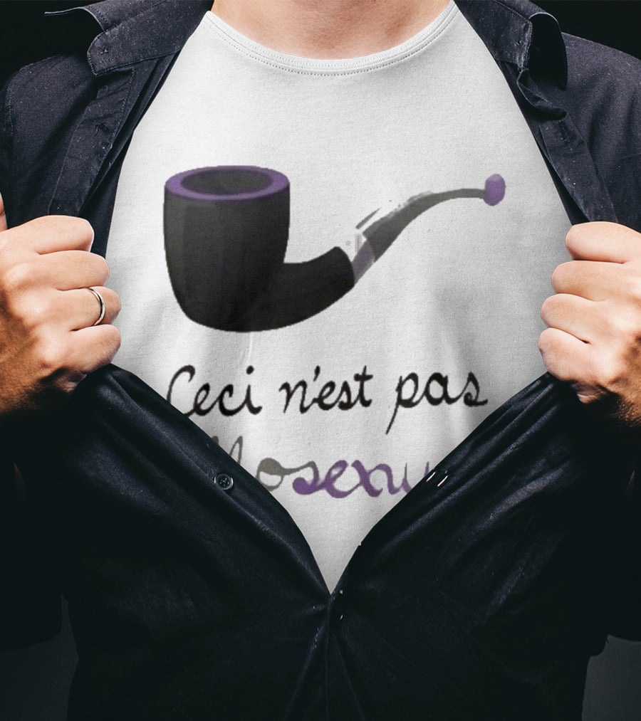 Ceci N'est Pas Allosexeuel Pipe Treachery Of Images T-Shirt