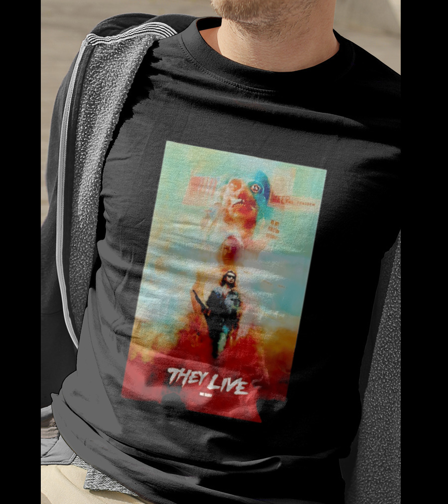 They Live John Nada Sci Fi Surreal Movie Film T-Shirt
