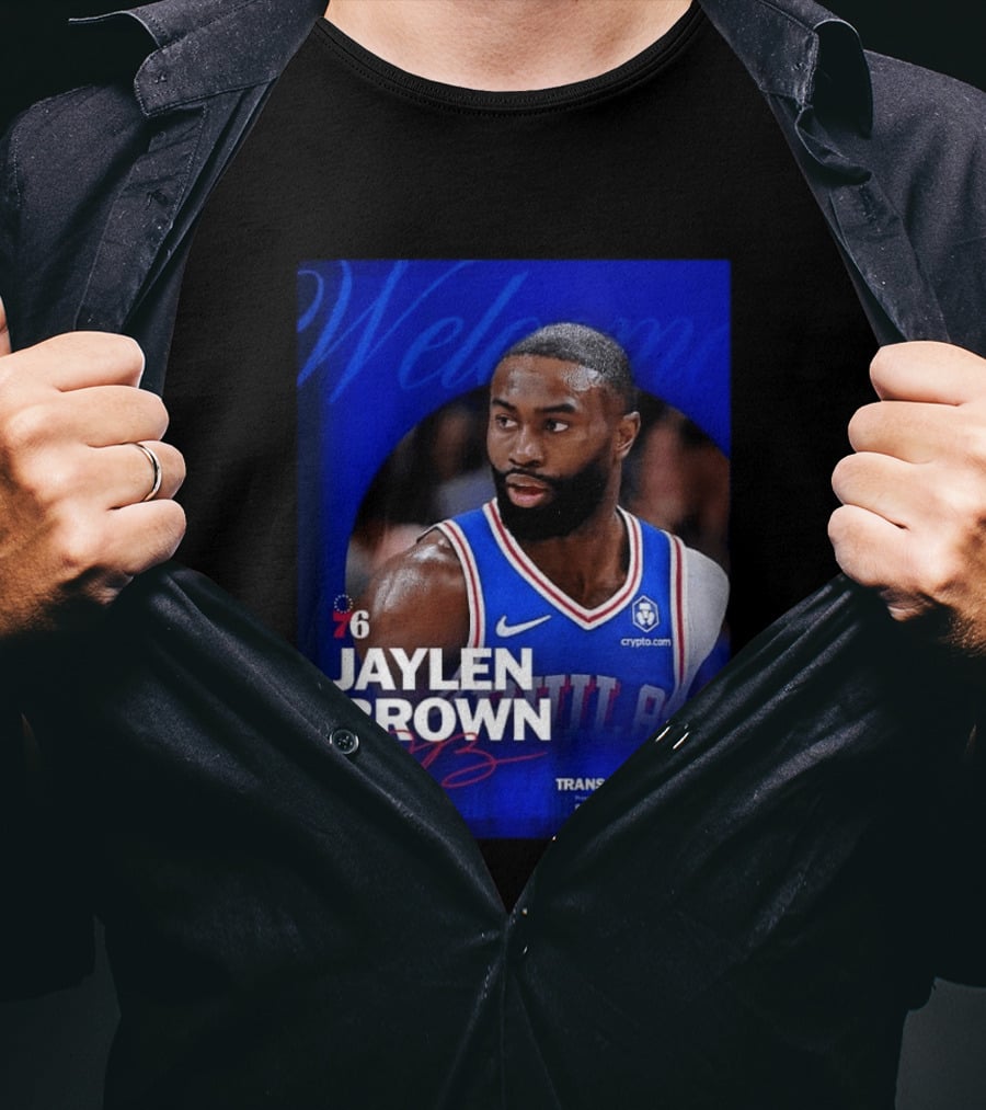 Jaylen Brown Philadelphia 76ers Welcome Transaction Wire Bank Of America T-Shirt