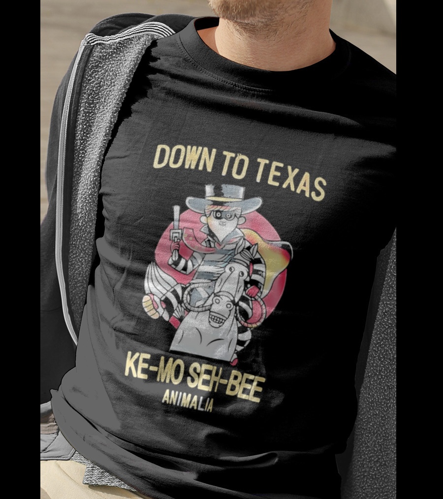 Down To Texas Ke Mo Seh Bee Animalia Bandit T-Shirt