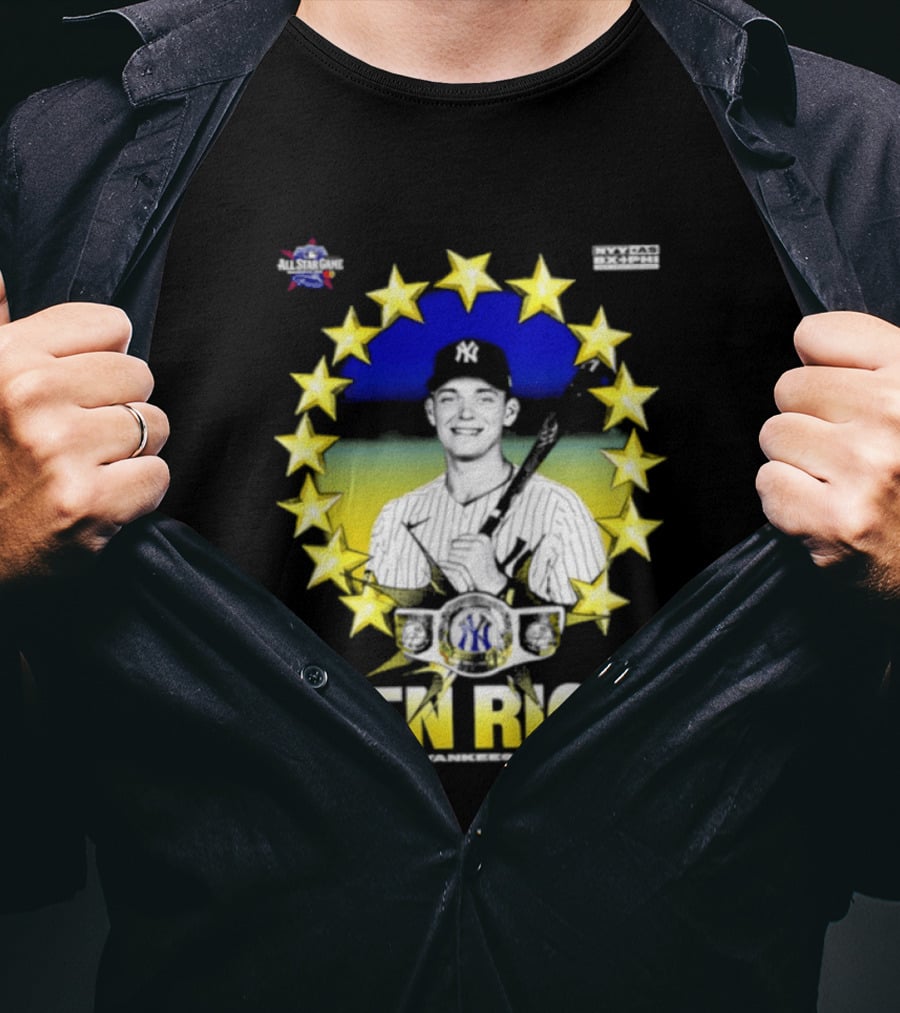 Ben Rice New York Yankees All Star Baseball Player MLB Stars T-Shirt