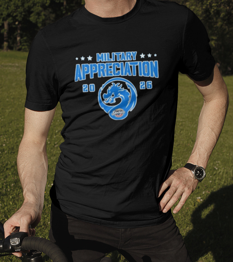 Biloxi Shuckers Military Appreciation 2026 Dragon Team Event T-Shirt