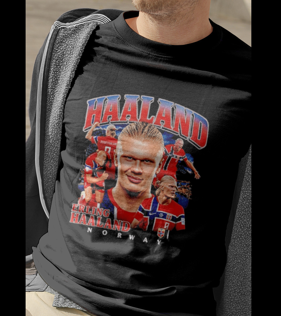 HAALAND Norway Erling Haaland Football Star T-Shirt
