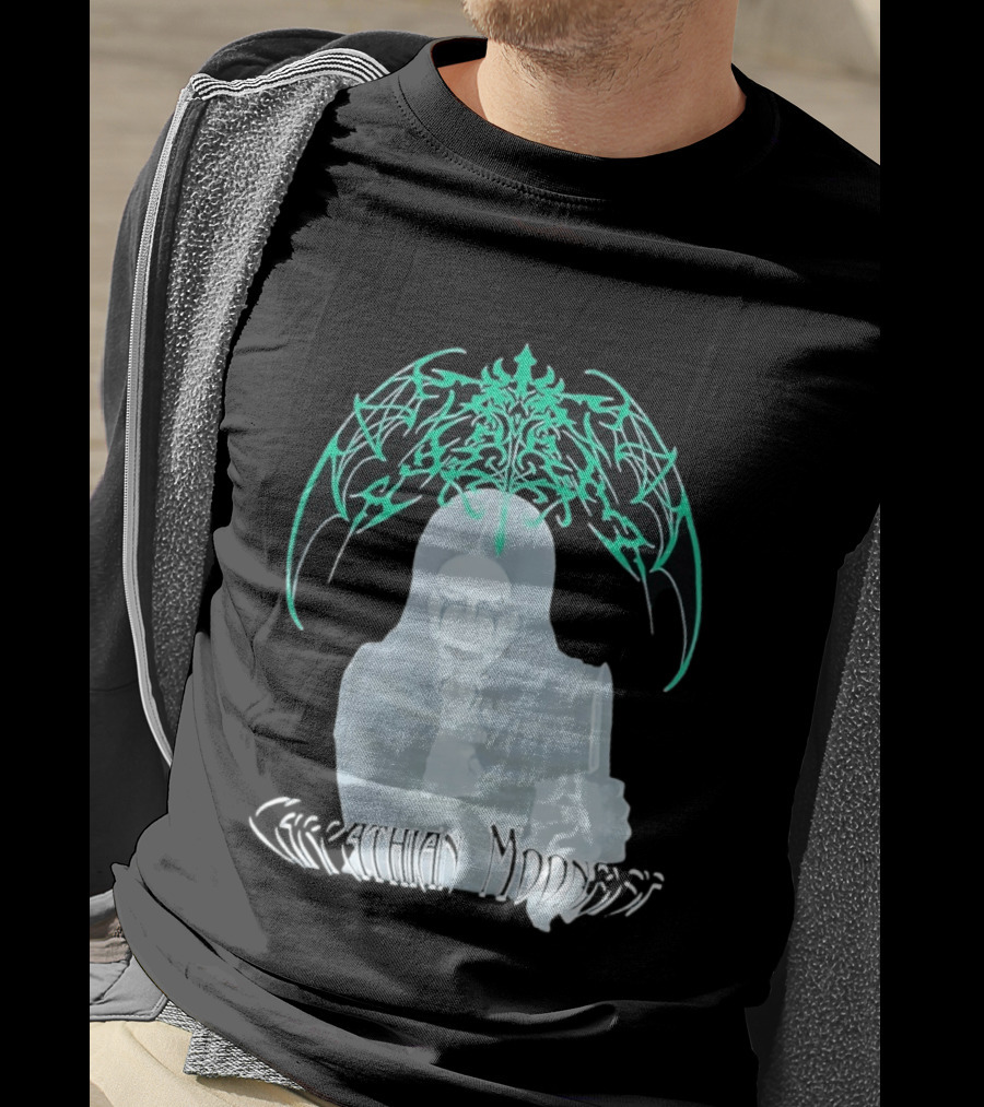 Carpathian Moonrise Hooded Figure With Knife Metal Band T-Shirt