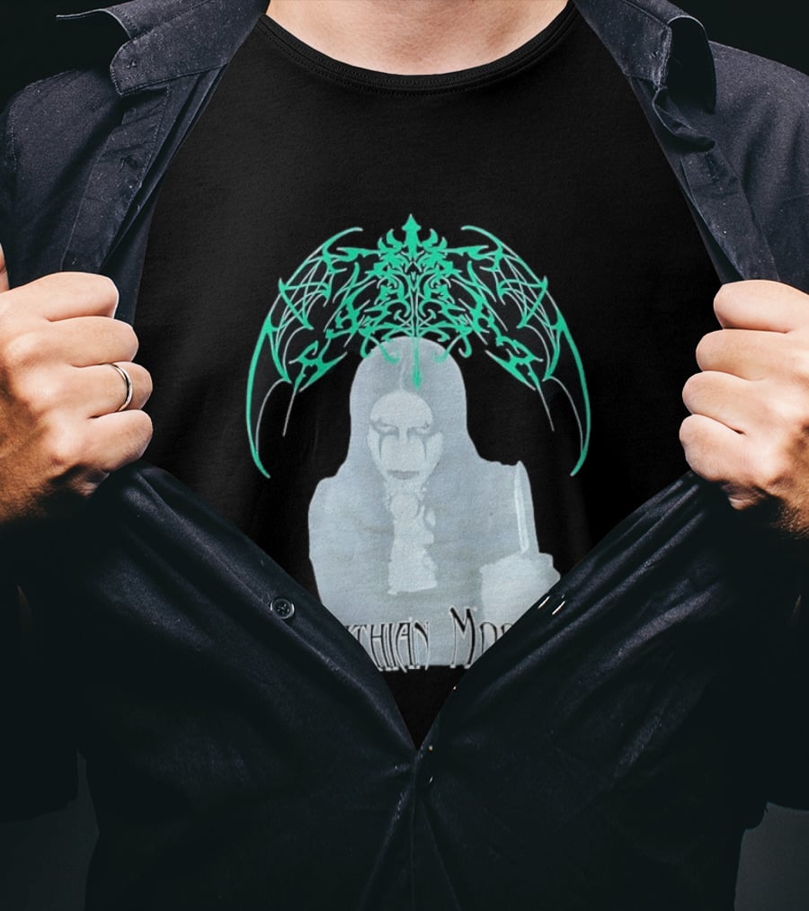 Carpathian Moonrise Hooded Figure With Knife Metal Band T-Shirt