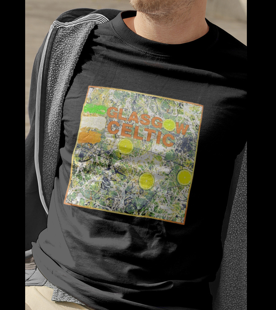 Glasgow Celtic Lime Splash Art With Citrus Accents T-Shirt