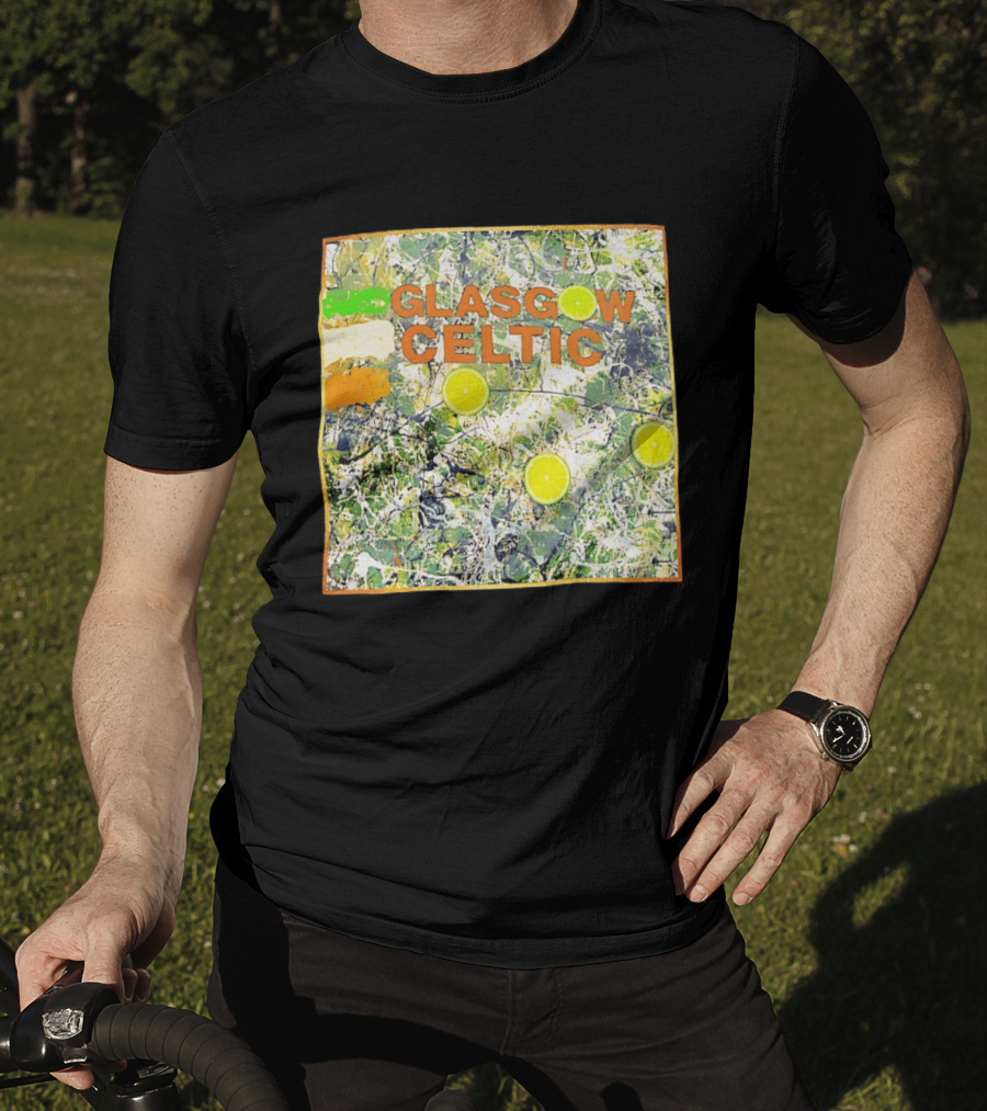 Glasgow Celtic Lime Splash Art With Citrus Accents T-Shirt