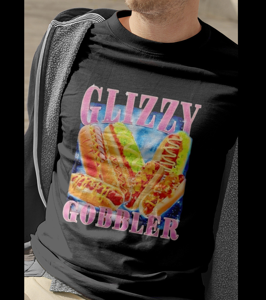 Glizzy Gobbler Hot Dogs Space Galaxy Food Extravaganza T-Shirt