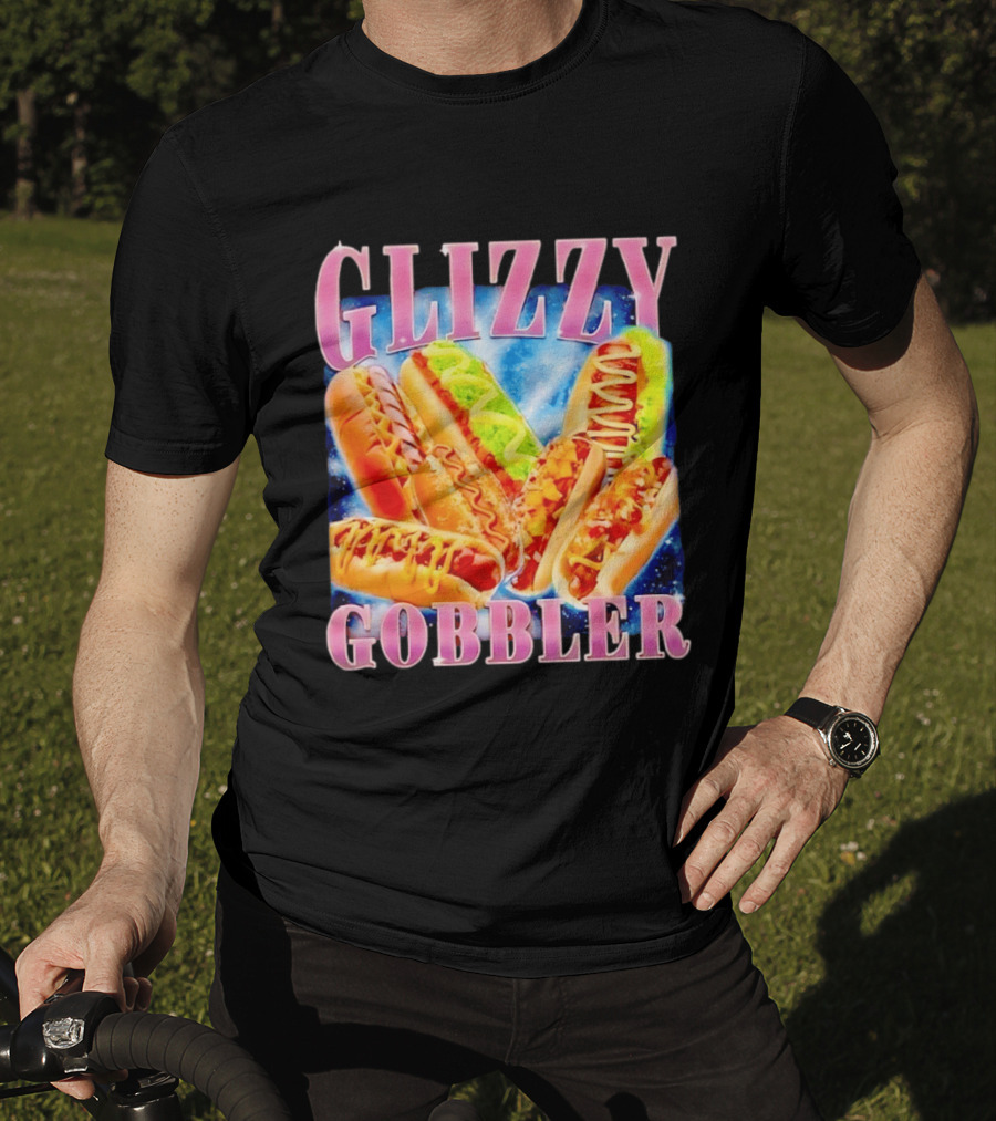 Glizzy Gobbler Hot Dogs Space Galaxy Food Extravaganza T-Shirt