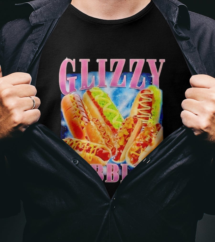 Glizzy Gobbler Hot Dogs Space Galaxy Food Extravaganza T-Shirt