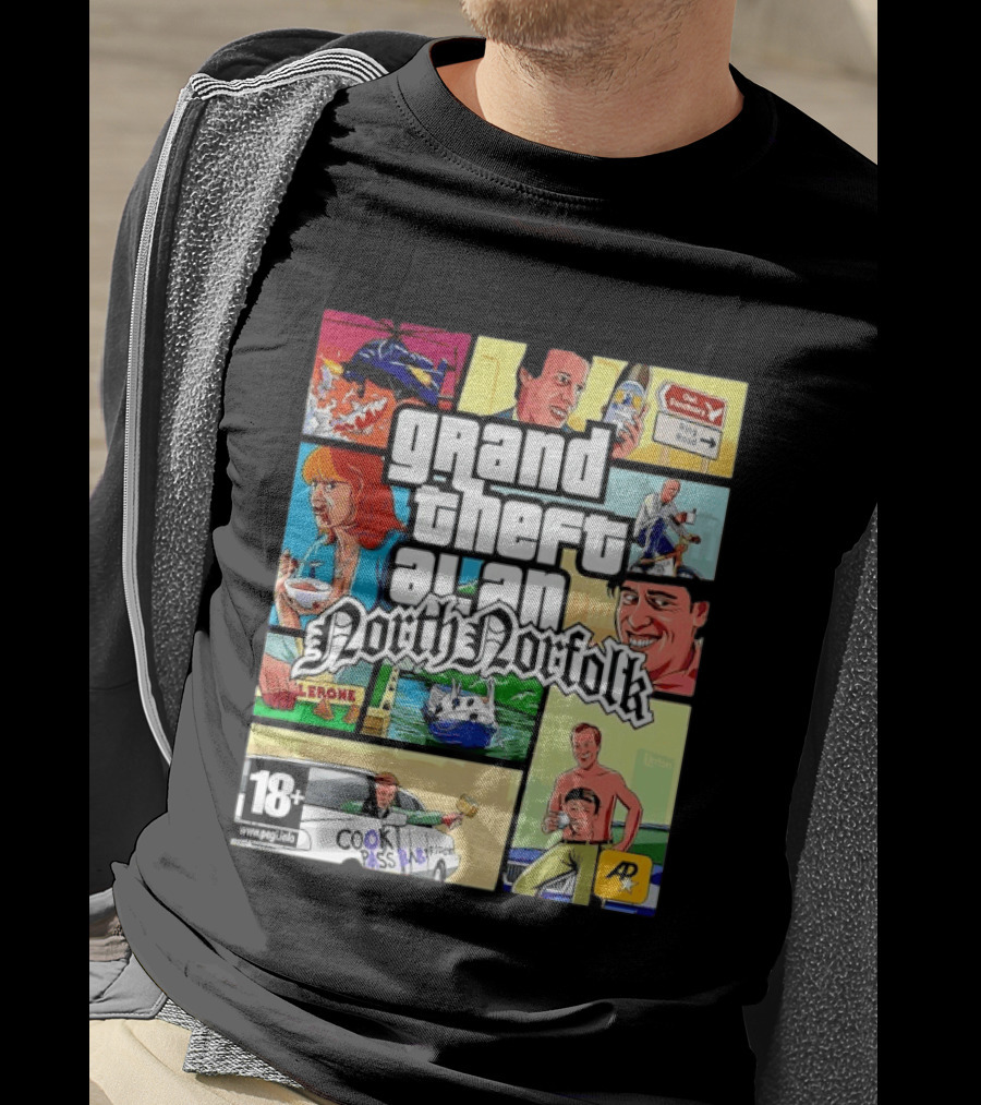 Grand Theft Alan North Norfolk Steve Coogan T-Shirt