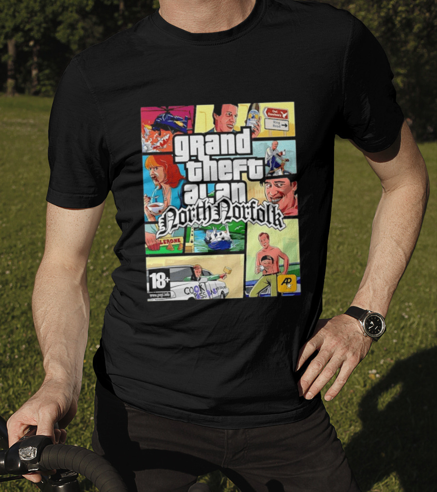 Grand Theft Alan North Norfolk Steve Coogan T-Shirt