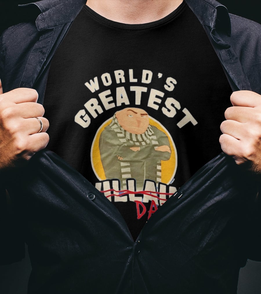 World's Greatest Dad Gru Despicable Me Villain Crossed Out T-Shirt