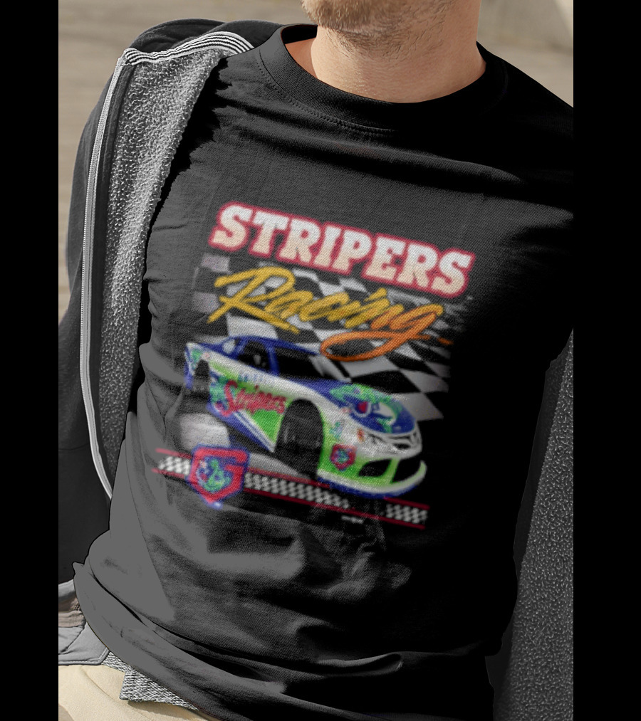 Gwinnett Stripers Racing Team Minor League Baseball Car T-Shirt