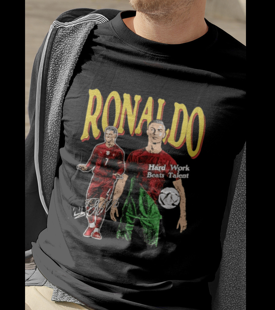 Ronaldo Hard Work Beats Talent Portugal Soccer T-Shirt