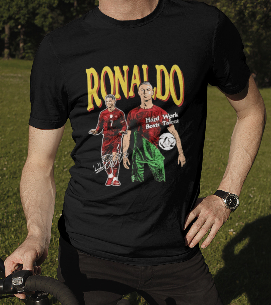 Ronaldo Hard Work Beats Talent Portugal Soccer T-Shirt