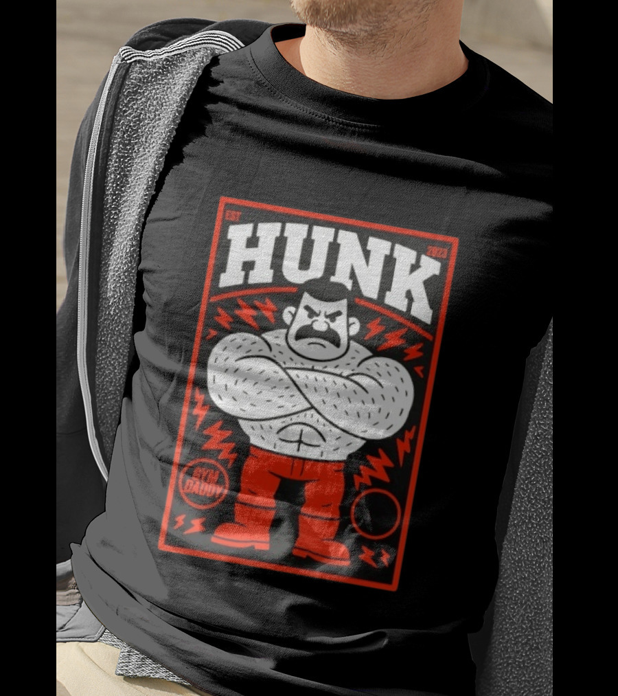 Hunk Est 2023 Gym Daddy Muscle Man T-Shirt