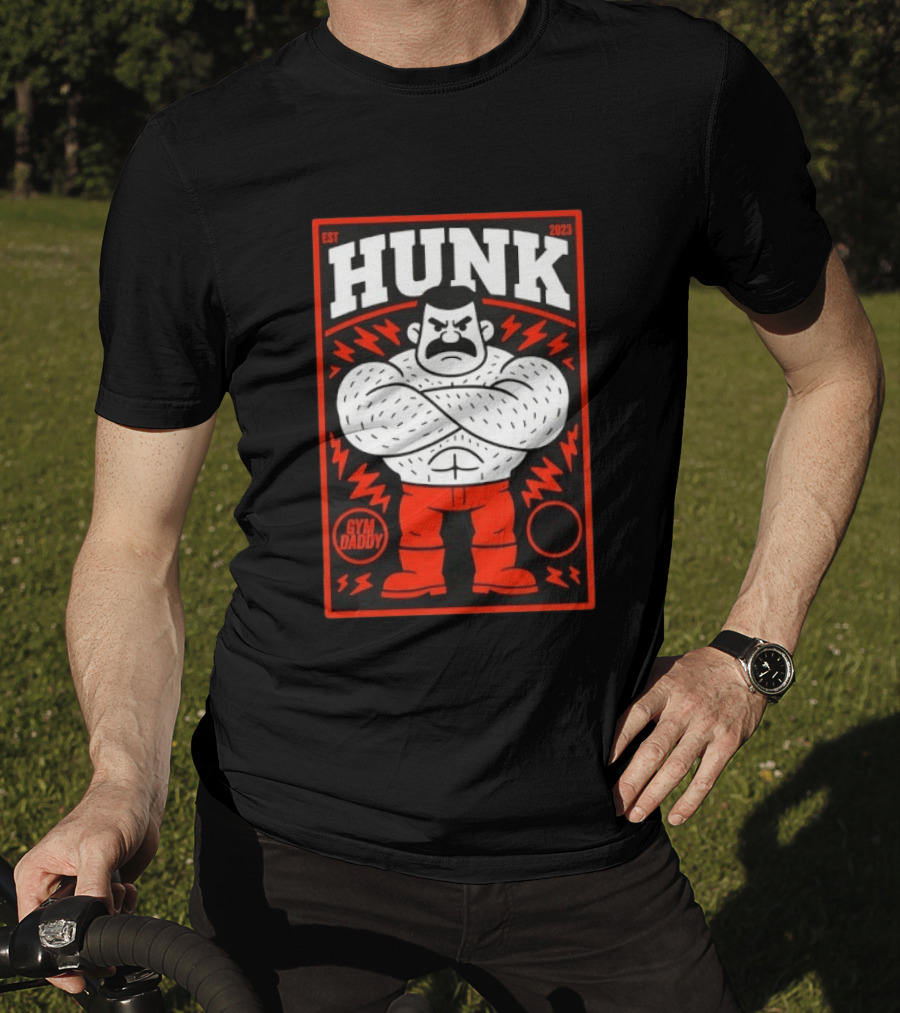 Hunk Est 2023 Gym Daddy Muscle Man T-Shirt