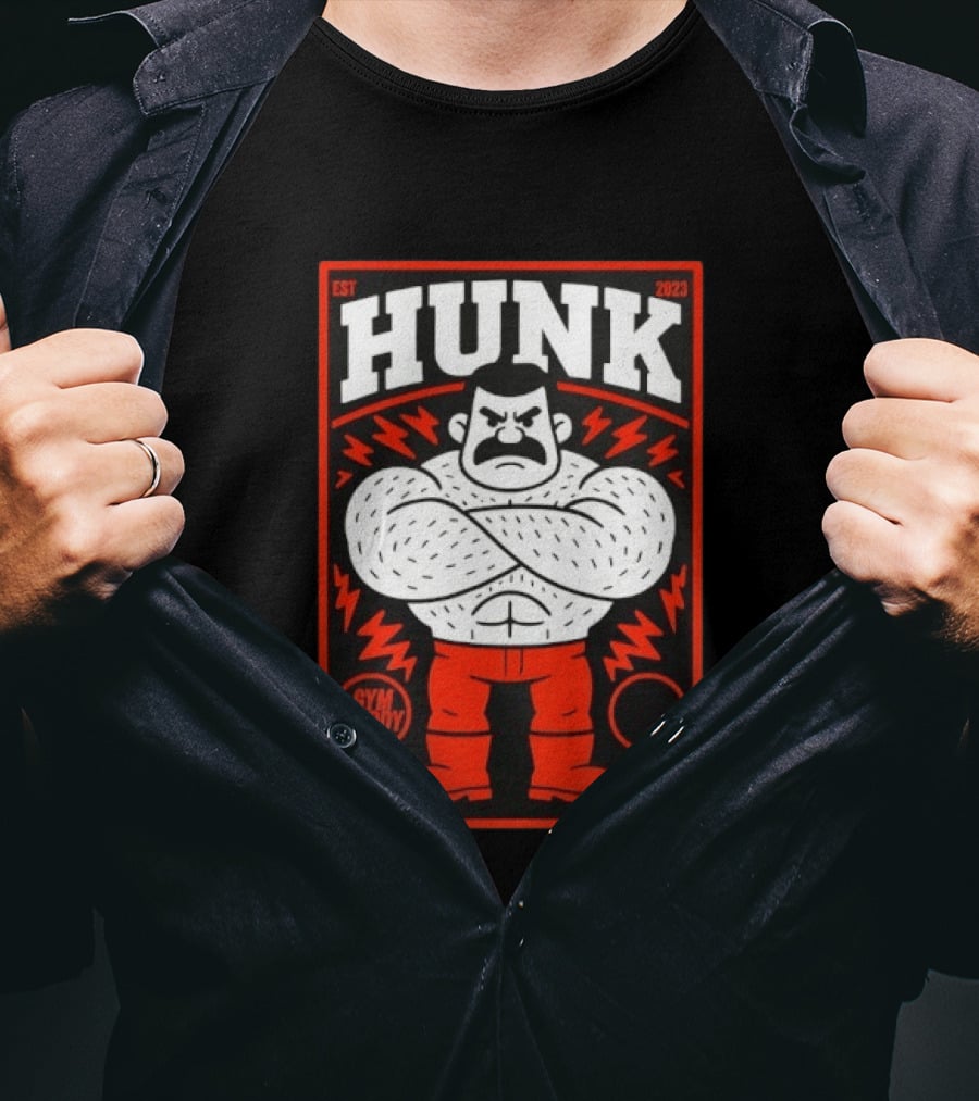 Hunk Est 2023 Gym Daddy Muscle Man T-Shirt