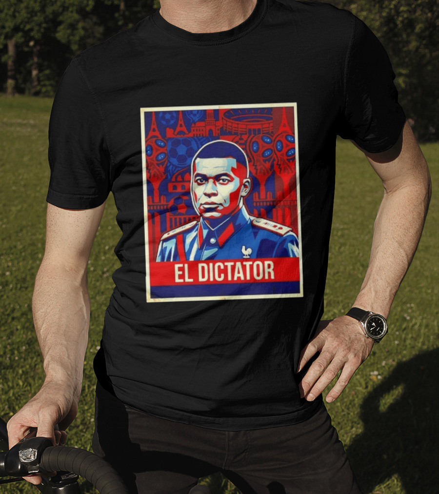 Kylian Mbappe El Dictator Paris Saint Germain Art Deco T-Shirt