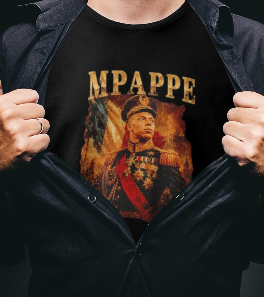 Kylian Mbappe Napoleonic General Military Uniform Commander T-Shirt