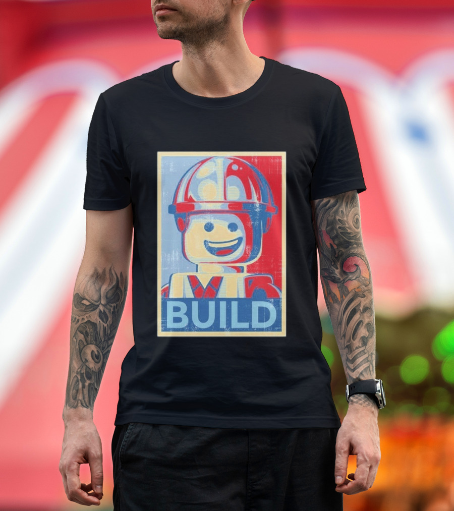 Lego Minifigure Build Distressed T-Shirt