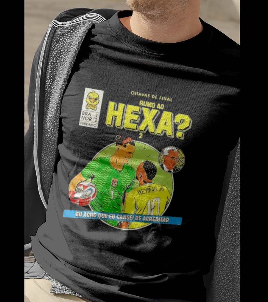 Olimpíadas De 2030 Rumo Ao Hexa Neymar Jr Erling Haaland Brasil Noruega T-Shirt
