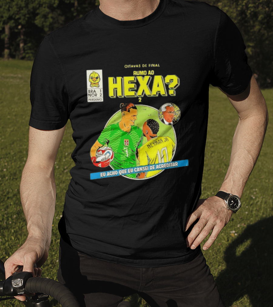 Olimpíadas De 2030 Rumo Ao Hexa Neymar Jr Erling Haaland Brasil Noruega T-Shirt