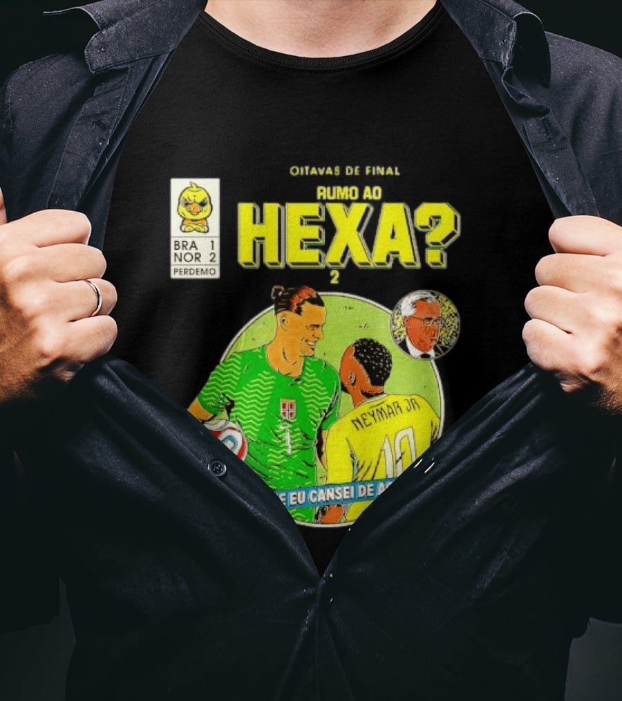 Olimpíadas De 2030 Rumo Ao Hexa Neymar Jr Erling Haaland Brasil Noruega T-Shirt