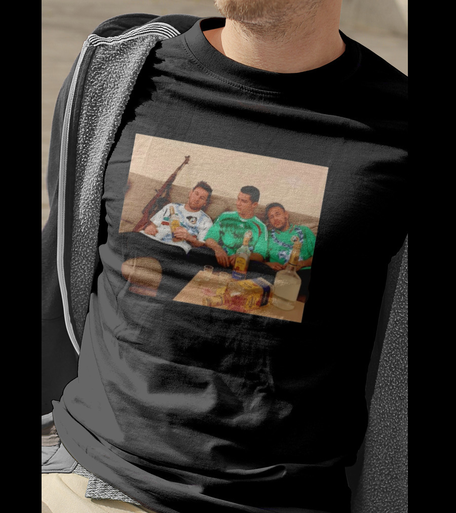 Lionel Messi Cristiano Ronaldo Neymar Mexico National Team Tequila Party T-Shirt