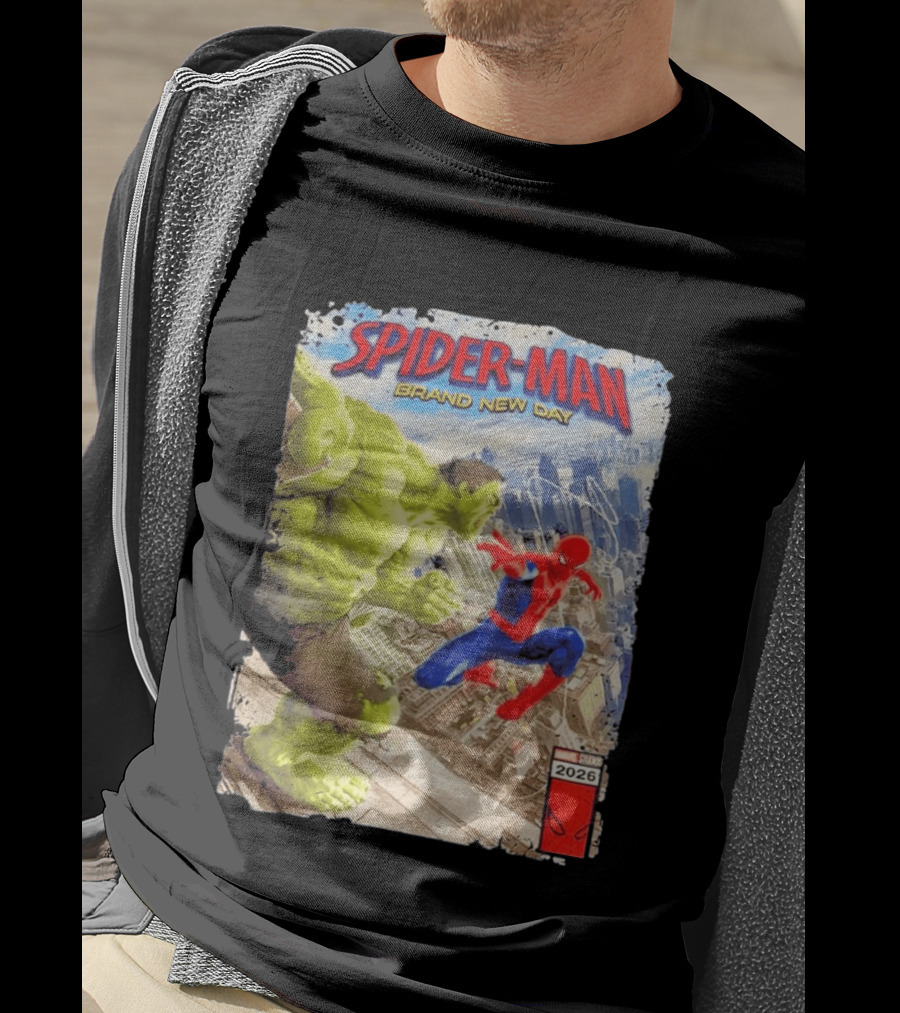 Spider Man Brand New Day Marvel 2026 Spider Man Vs Hulk Epic Showdown T-Shirt