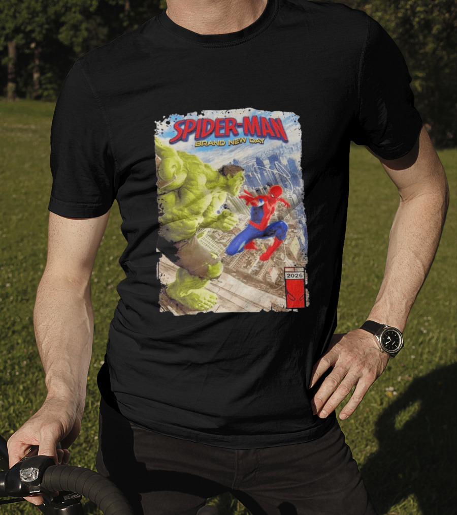 Spider Man Brand New Day Marvel 2026 Spider Man Vs Hulk Epic Showdown T-Shirt