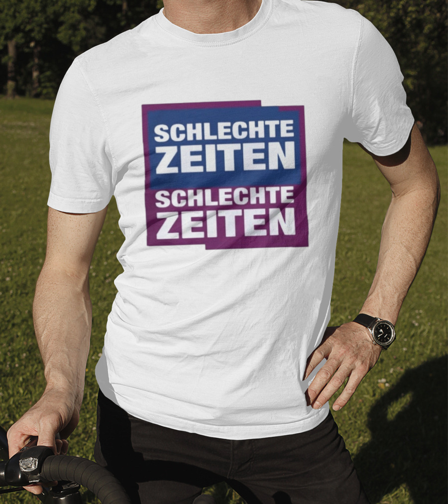 Versager Clothing Schlechte Zeiten Schlechte Zeiten Blue Purple Blocks T-Shirt