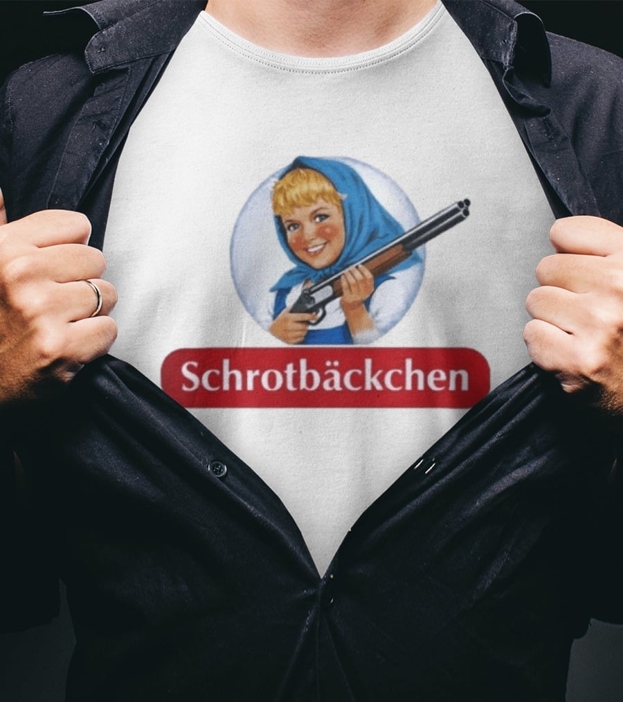 Versager Clothing Schrotbäckchen Girl With Blue Hood And Shotgun T-Shirt