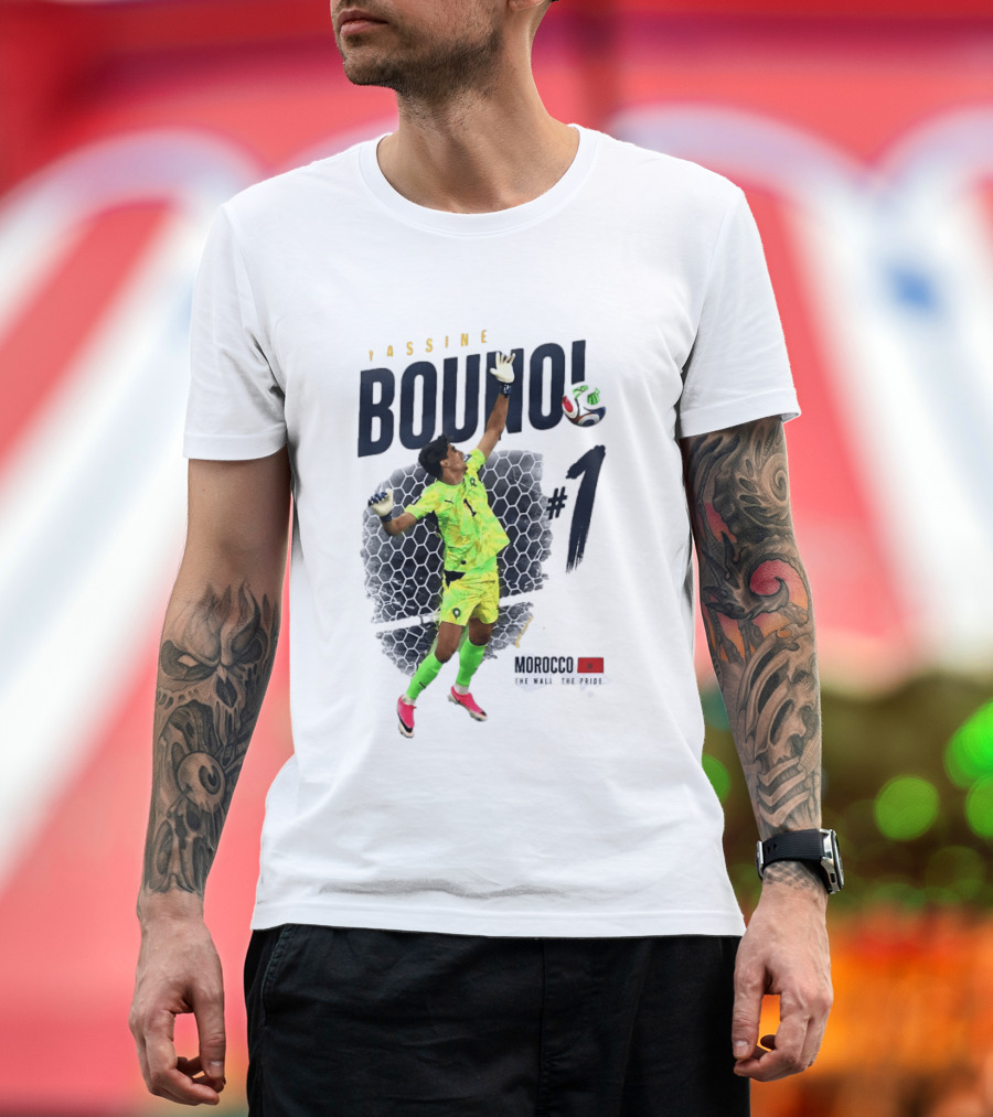 Yassine Bounou Morocco Goalkeeper The Wall The Pride Save Number 1 T-Shirt