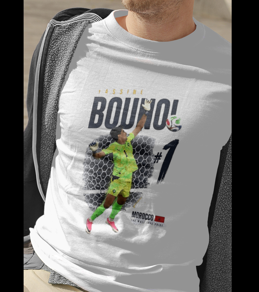 Yassine Bounou Morocco Goalkeeper The Wall The Pride Save Number 1 T-Shirt