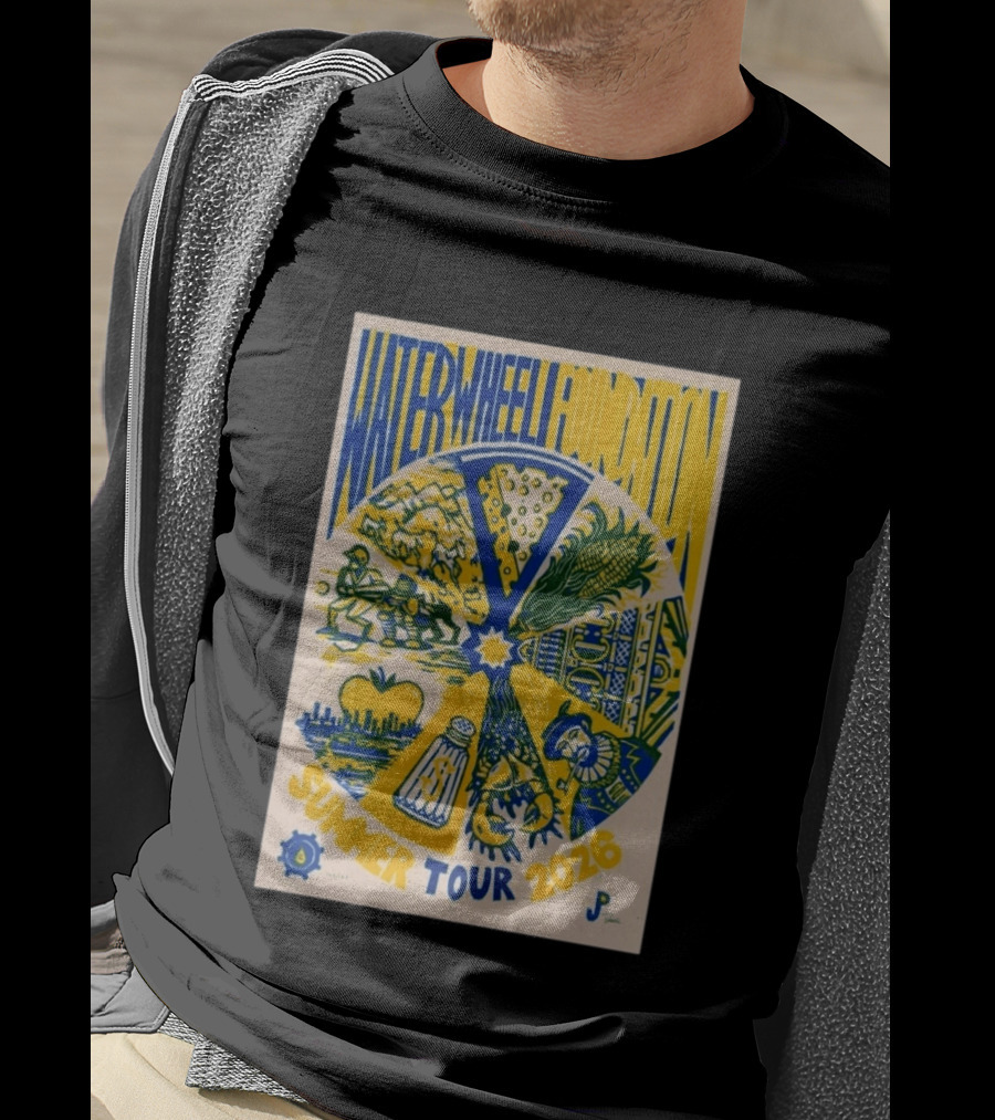 WaterWheel Foundation Summer Tour 2026 Salt Shaker Apple Corn T-Shirt